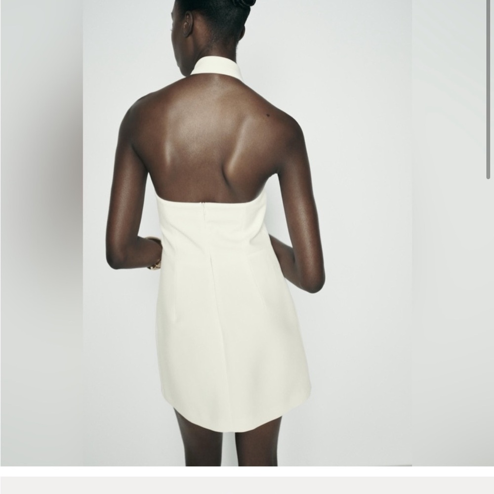 Zara White Bow Jumpsuit - Picture 7 of 12